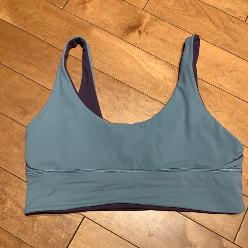 Lululemon Align reversible bra a/b grape thistle and grey size 10